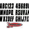 Load image into Gallery viewer, Hardline Boat Lettering Registration Kit 3 in. - 350 Black Solid