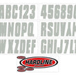 Load image into Gallery viewer, Hardline Boat Lettering Registration Kit 3 in. - 350 Silver Solid