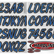 Load image into Gallery viewer, Hardline Boat Lettering Registration Kit 3 in. - 400 Blue/Black