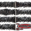 Load image into Gallery viewer, Hardline Boat Lettering Registration Kit 3 in. - 400 Chrome/Black