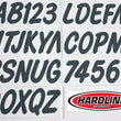 Load image into Gallery viewer, Hardline Boat Lettering Registration Kit 3 in. - 400 Dark Grey Solid