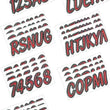 Load image into Gallery viewer, Hardline Boat Lettering Registration Kit 3 in. - 400 Dark Red/Black