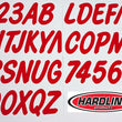 Load image into Gallery viewer, Hardline Boat Lettering Registration Kit 3 in. - 400 Lava Red Solid
