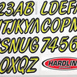 Load image into Gallery viewer, Hardline Boat Lettering Registration Kit 3 in. - 400 Lime Yellow/Black