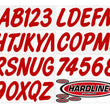 Load image into Gallery viewer, Hardline Boat Lettering Registration Kit 3 in. - 400 Red Solid