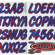 Load image into Gallery viewer, Hardline Boat Lettering Registration Kit 3 in. - 400 Red/Purple