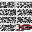 Load image into Gallery viewer, Hardline Boat Lettering Registration Kit 3 in. - 400 White/Black