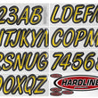 Load image into Gallery viewer, Hardline Boat Lettering Registration Kit 3 in. - 400 Yellow/Black