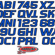 Load image into Gallery viewer, Hardline Boat Lettering Registration Kit 3 in. - 700 Blue/Black