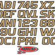 Load image into Gallery viewer, Hardline Boat Lettering Registration Kit 3 in. - 700 Brown/Black
