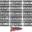 Load image into Gallery viewer, Hardline Boat Lettering Registration Kit 3 in. - 700 Chrome/Black