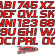 Load image into Gallery viewer, Hardline Boat Lettering Registration Kit 3 in. - 700 Red/Black