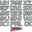 Load image into Gallery viewer, Hardline Boat Lettering Registration Kit 3 in. - 700 Silver/Black