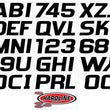 Load image into Gallery viewer, Hardline Boat Lettering Registration Kit 3 in. - 700 Solid Black