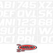 Load image into Gallery viewer, Hardline Boat Lettering Registration Kit 3 in. - 700 Solid White