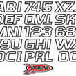 Load image into Gallery viewer, Hardline Boat Lettering Registration Kit 3 in. - 700 White/Black