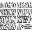 Load image into Gallery viewer, Hardline Boat Lettering Registration Kit 3 in. - 800 Silver/Black