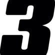 Load image into Gallery viewer, Hardline Dirt Digits 3pk 4 in. - High Gloss Number 3 - Black