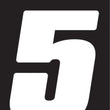 Load image into Gallery viewer, Hardline Dirt Digits 3pk 4 in. - High Gloss Number 5 - White