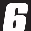 Load image into Gallery viewer, Hardline Dirt Digits 3pk 4 in. - High Gloss Number 6 - White