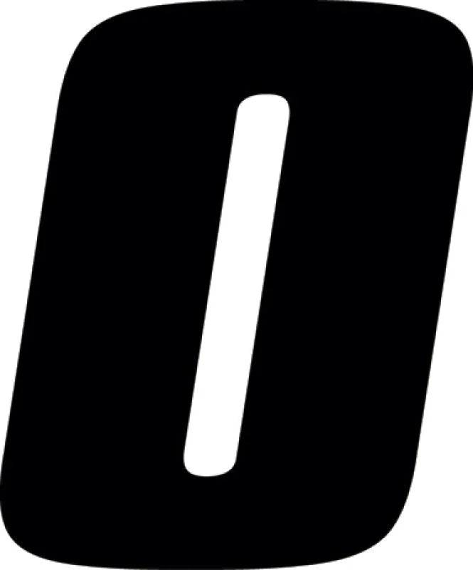 Hardline Dirt Digits 3pk 7 in. - High Gloss Number 0 - Black