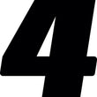 Load image into Gallery viewer, Hardline Dirt Digits 3pk 7 in. - High Gloss Number 4 - Black