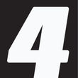 Load image into Gallery viewer, Hardline Dirt Digits 3pk 7 in. - High Gloss Number 4 - White