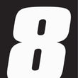 Load image into Gallery viewer, Hardline Dirt Digits 3pk 7 in. - High Gloss Number 8 - White