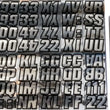 Load image into Gallery viewer, Hardline Snowmobile Lettering Registration Kit 2 in. - 500 Chrome/Black