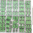 Load image into Gallery viewer, Hardline Snowmobile Lettering Registration Kit 2 in. - 500 Kiwi Green/Black