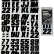 Load image into Gallery viewer, Hardline Snowmobile Lettering Registration Kit 2 in. - 500 Solid Black/