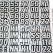 Load image into Gallery viewer, Hardline Snowmobile Lettering Registration Kit 2 in. - 500 White /Black