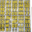 Load image into Gallery viewer, Hardline Snowmobile Lettering Registration Kit 2 in. - 500 Yellow/Black