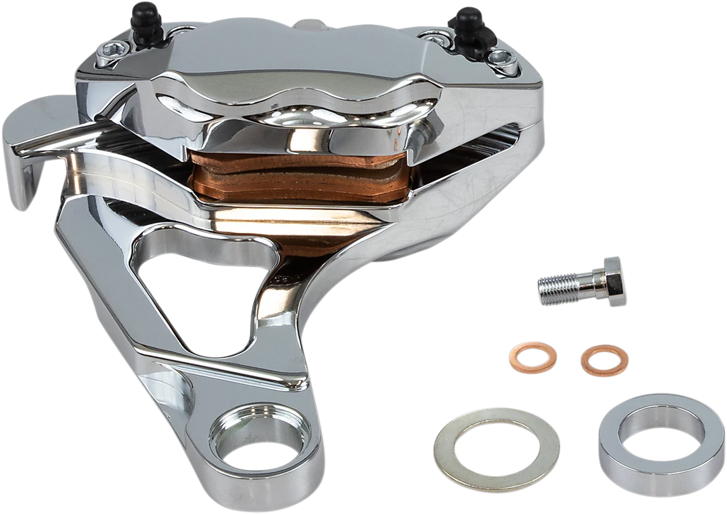 Hawg Halters Inc 4-Piston Caliper - Rear - Chrome RKSTCC508A - Main Product View