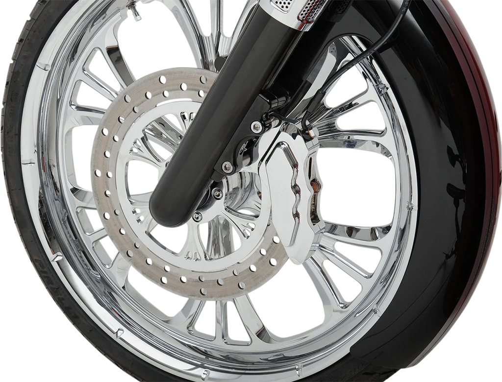 Hawg Halters Inc 6-Piston Caliper - Front - Chrome - 13" LHSCC6013 - Side View