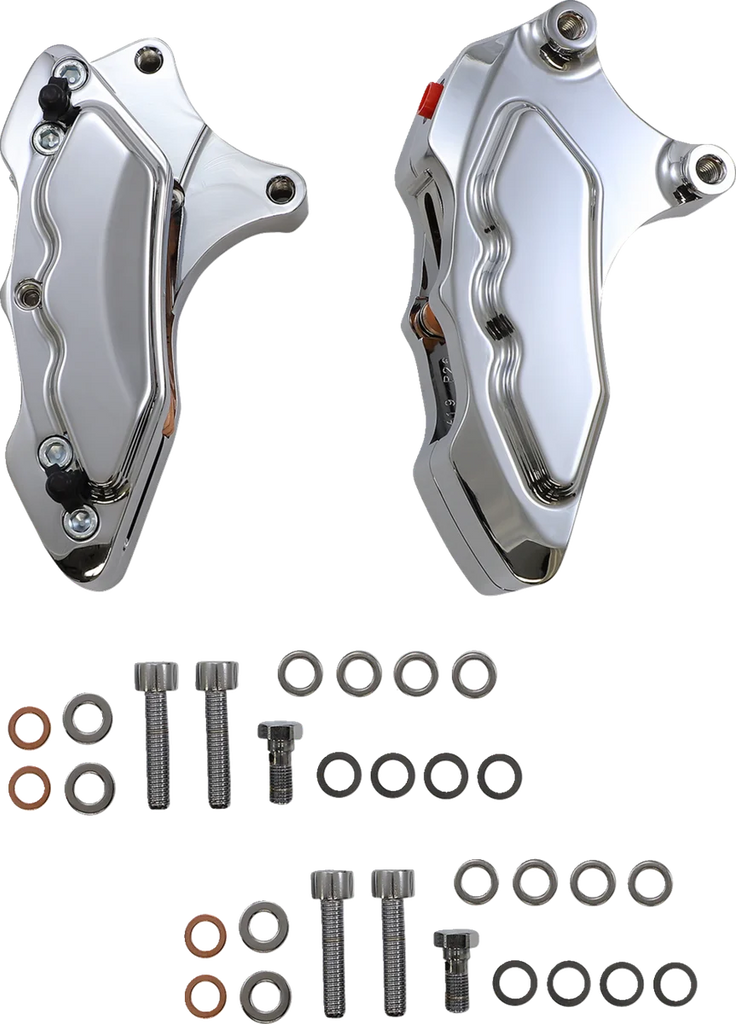 Hawg Halters Inc 6-Piston Dual Caliper - Chrome - 13" FKDDCC6013 - Side View