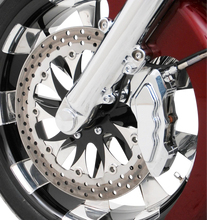 Load image into Gallery viewer, Hawg Halters Inc 6-Piston Front Caliper - '00-'07 Big Twin LHSCC6001 - Installation View