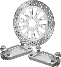 Load image into Gallery viewer, Hawg Halters Inc Axial Caliper Mount Adapter Bracket - Chrome FBAXCC-13LH - Side View