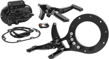 Load image into Gallery viewer, Hawg Halters Inc Mid Control Conversion Kit - Black - Knurled Pegs - FLH/FLT MCK-FH16AS-FK - Main Product View