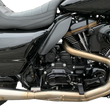 Load image into Gallery viewer, Hawg Halters Inc Mid Control Conversion Kit - Black - Knurled Pegs - FLH/FLT MCK-FH16AS-FK - Side View