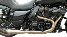 Load image into Gallery viewer, Hawg Halters Inc Mid Control Conversion Kit - Black - Knurled Pegs - FLH/FLT MCK-FH16AS-FK - Side View