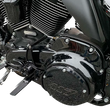 Load image into Gallery viewer, Hawg Halters Inc Mid Control Conversion Kit - Black - Knurled Pegs - FLH/FLT MCK-FH16AS-FK - Back View
