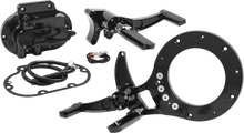 Load image into Gallery viewer, Hawg Halters Inc Mid Control Conversion Kit - Black - Knurled Pegs - FLH/FLT MCK-FH21AS-FK - Main Product View