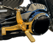 Load image into Gallery viewer, Hawg Halters Inc Mid Control Conversion Kit - Gold - Knurled Pegs - FLH/FLT MCK-FH16GS-FK - Main Product View