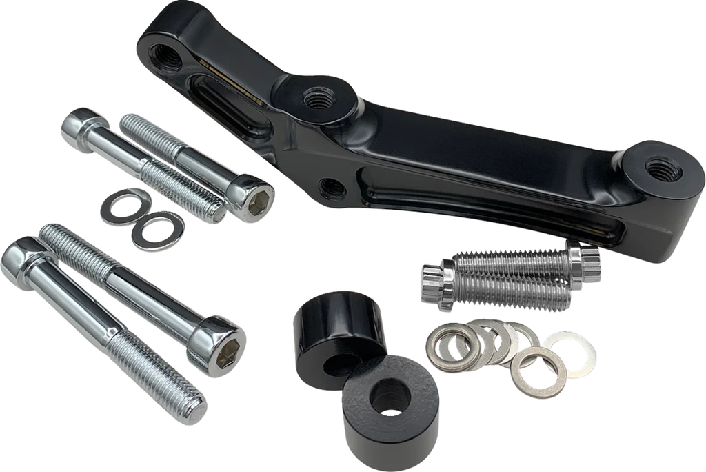 Hawg Halters Inc Radial Caliper Mount Adapter Kit - Black FBRMAB-108 - Side View
