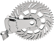 Load image into Gallery viewer, Hawg Halters Inc Sprocket Brake Caliper - Left - Chrome RKSBLCC351 - Main Product View