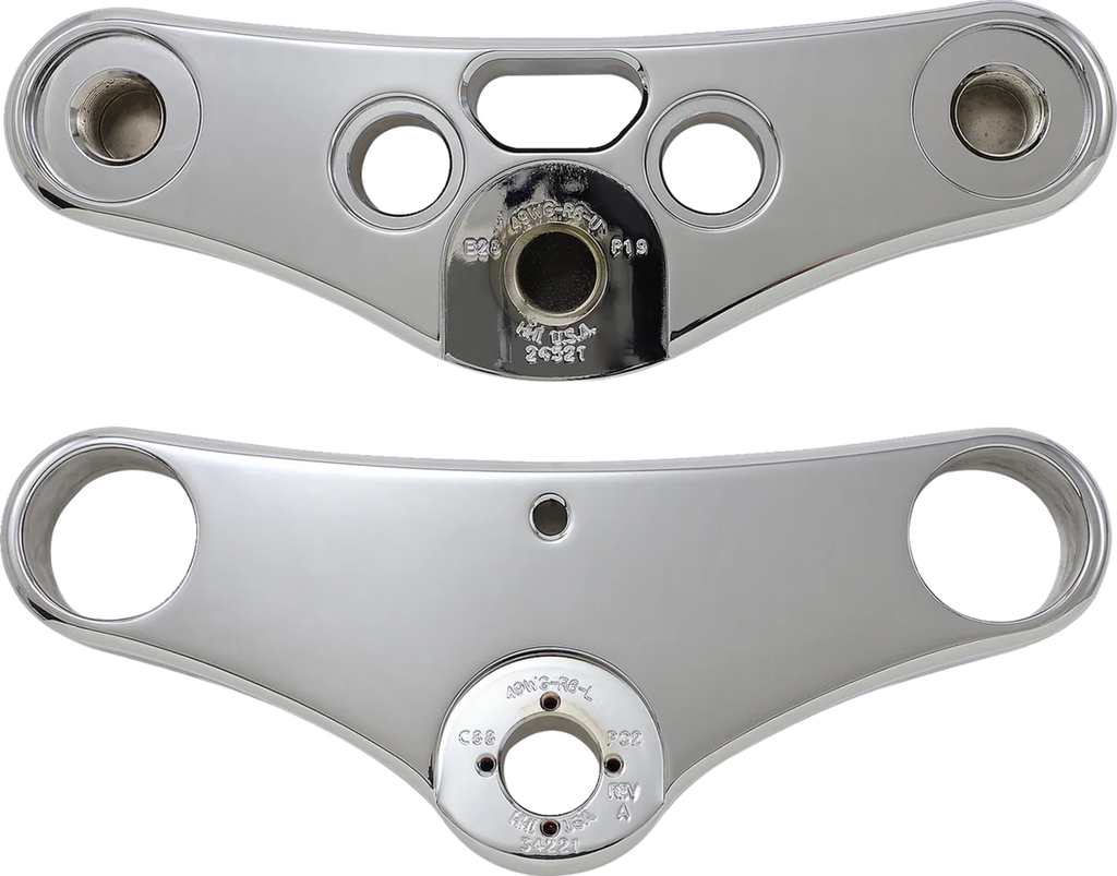 Hawg Halters Inc Triple Tree - 49 mm - Chrome 49WGCR6-HFS - Side View