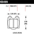 Load image into Gallery viewer, Hawk 00-05 Lexus IS300 HPS Street Rear Brake Pads - Side View