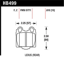 Load image into Gallery viewer, Hawk 00-05 Lexus IS300 HPS Street Rear Brake Pads - Side View