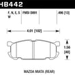 Load image into Gallery viewer, Hawk 01-03 Mazda Miata Base/LS/SE Sport Suspension DTC-60 Rear Race Brake Pads - Main Product View